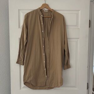 Industry Of All Nations 100% Cotton Vegetable Grey Button-Up Shirt